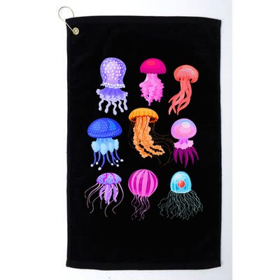 Retro Jellyfish Design Golf Towel