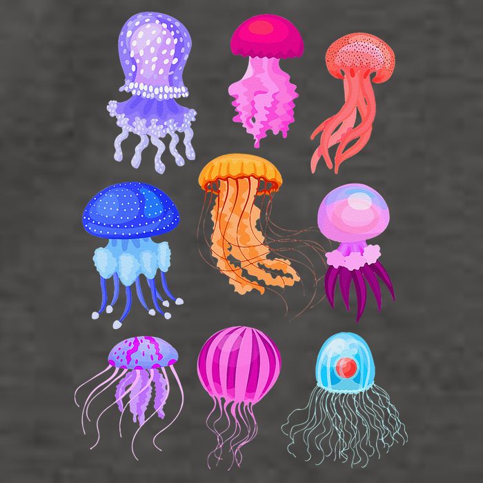 Retro Jellyfish Design Vector Backpack