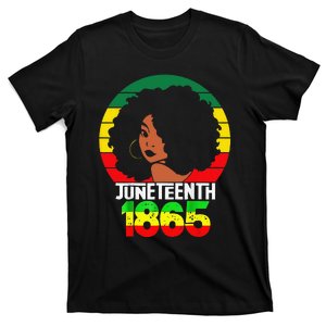 Retro Juneteenth Day 1865 Afro Melanin Black Wo T-Shirt