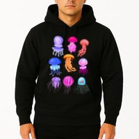 Retro Jellyfish Design Hoodie
