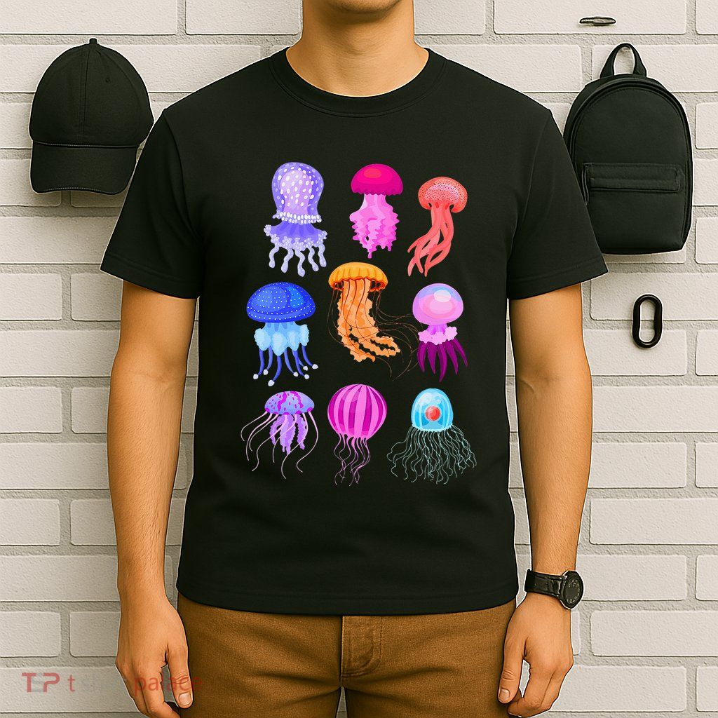Retro Jellyfish Design T-Shirt