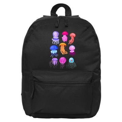 Retro Jellyfish Design 16 in Basic Backpack