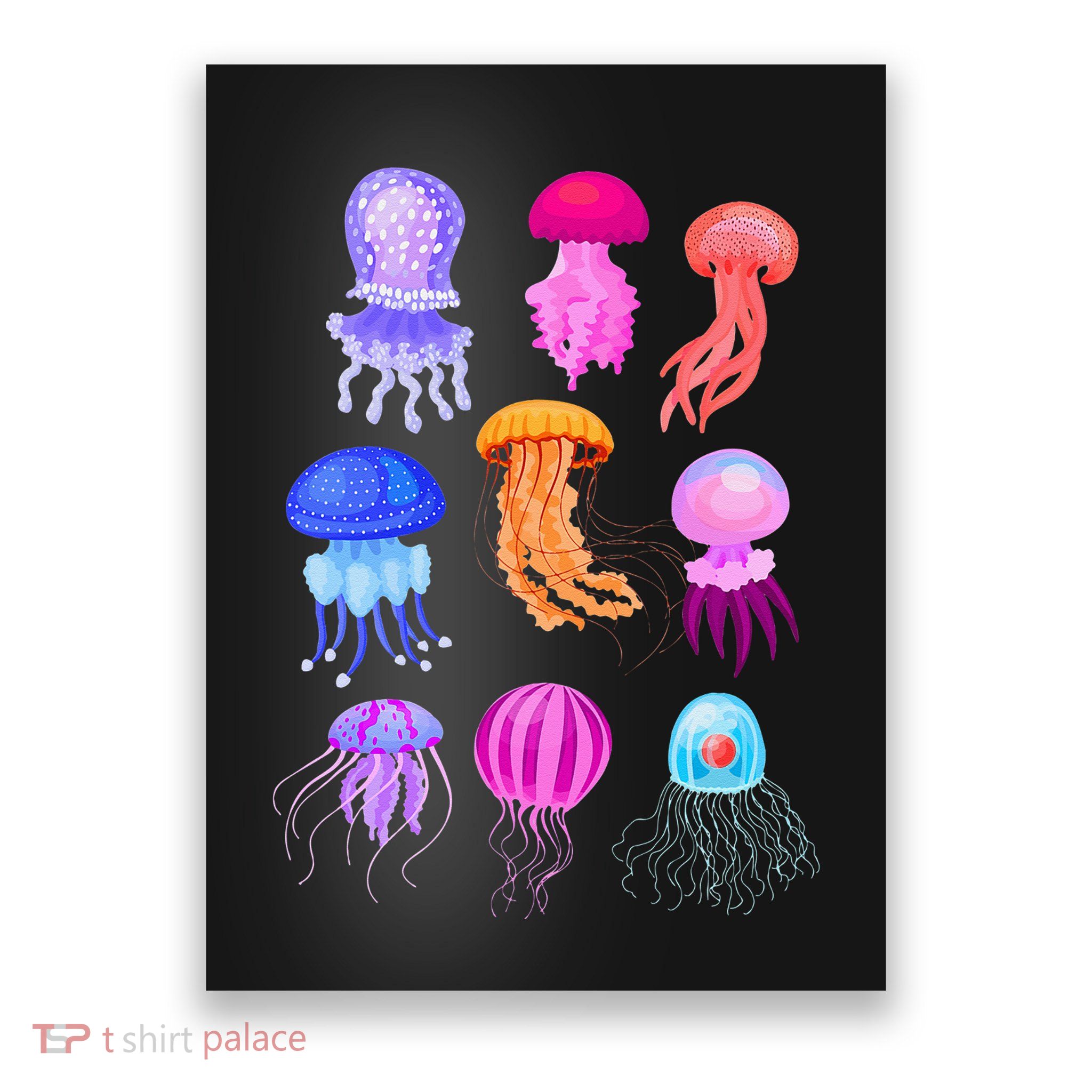 Retro Jellyfish Design Poster