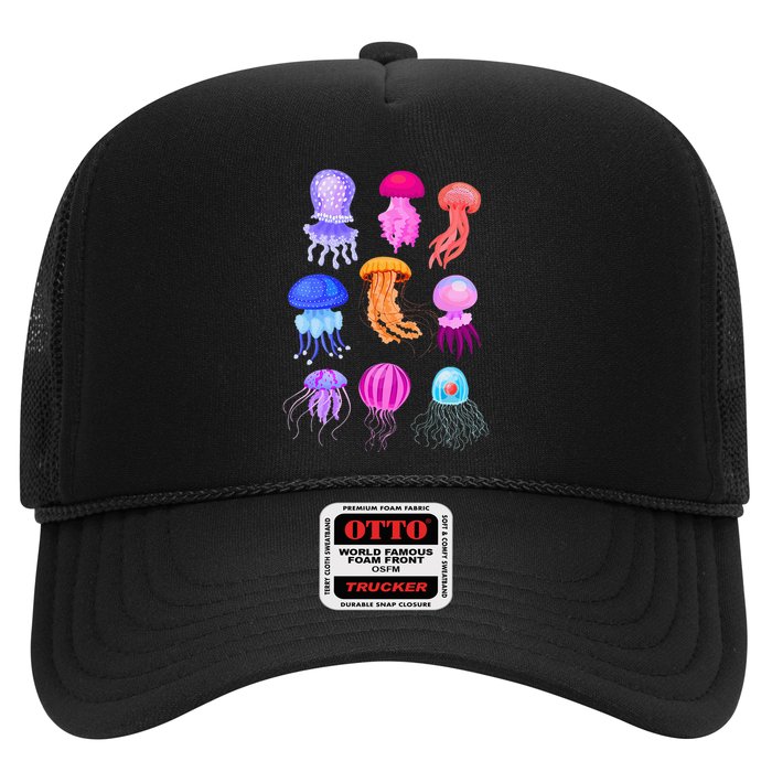 Retro Jellyfish Design Trucker Hat