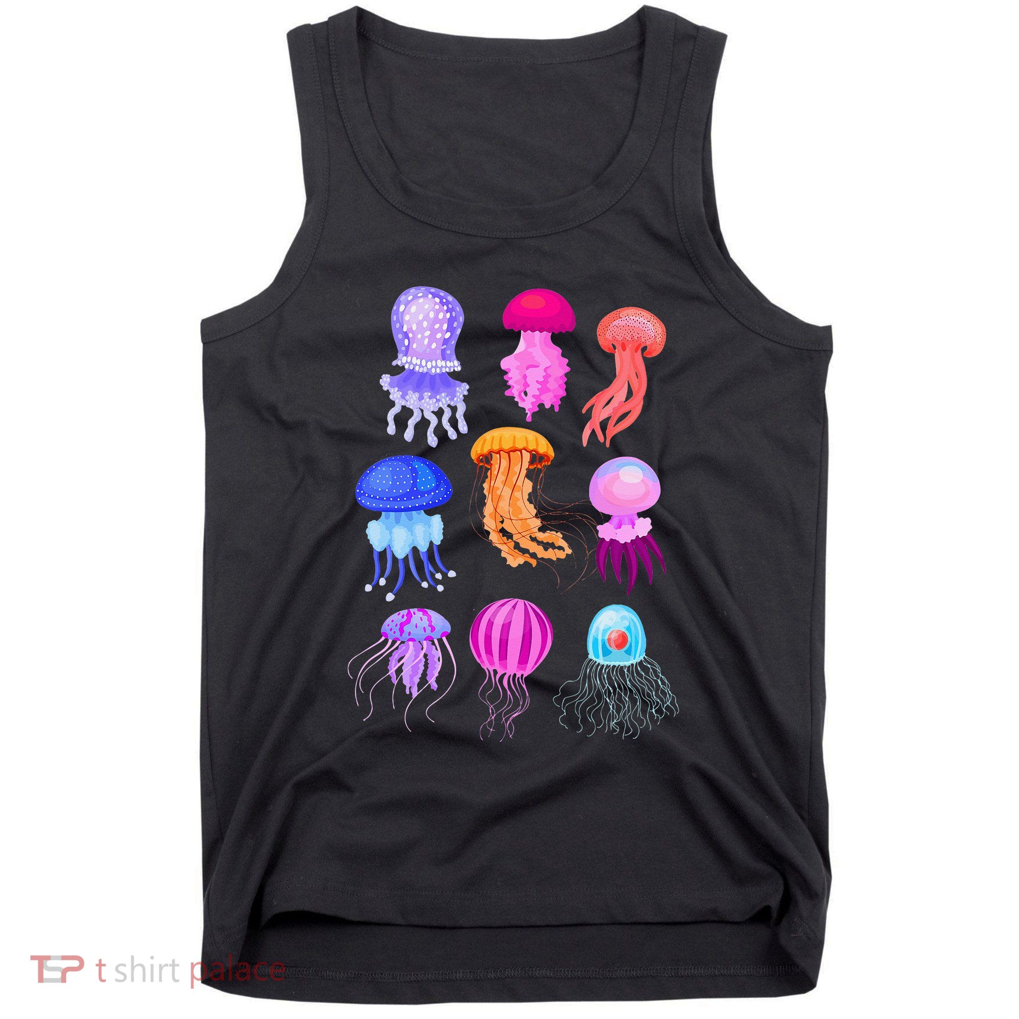 Retro Jellyfish Design Tank Top