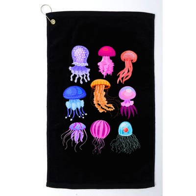 Retro Jellyfish Design Golf Towel