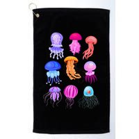 Retro Jellyfish Design Golf Towel