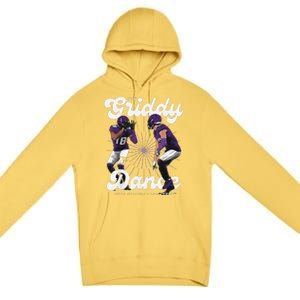 Retro Justinjefferson Dance Design 90s Graphic Premium Pullover Hoodie