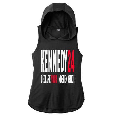 Rfk Jr Declare Your Independence For President 2024 Ladies PosiCharge Tri-Blend Wicking Draft Hoodie Tank