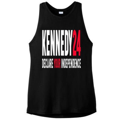 Rfk Jr Declare Your Independence For President 2024 Ladies PosiCharge Tri-Blend Wicking Tank