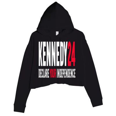 Rfk Jr Declare Your Independence For President 2024 Crop Fleece Hoodie