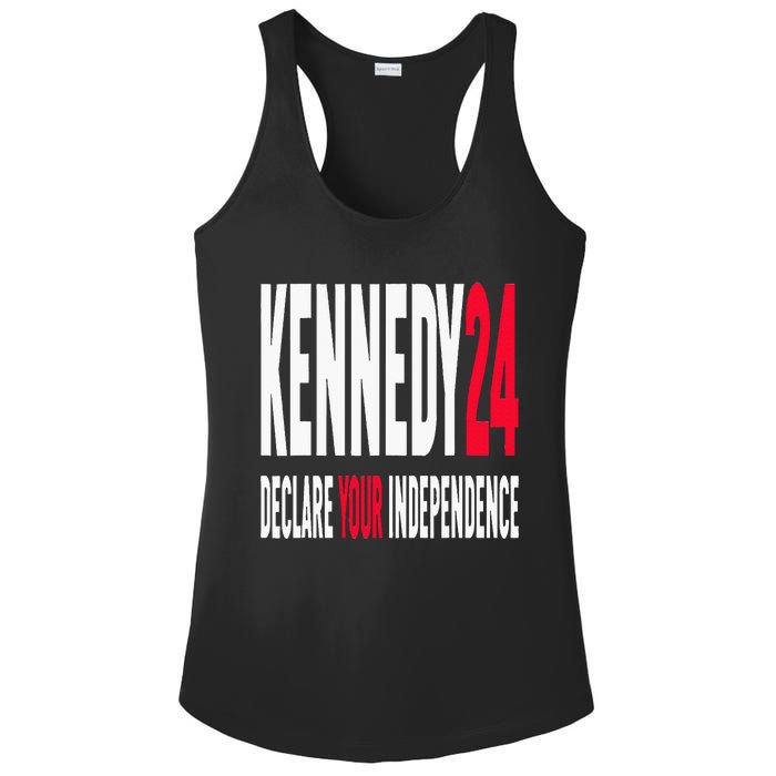 Rfk Jr Declare Your Independence For President 2024 Ladies PosiCharge Competitor Racerback Tank