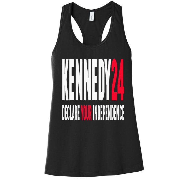 Rfk Jr Declare Your Independence For President 2024 Women's Racerback Tank