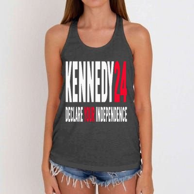 Rfk Jr Declare Your Independence For President 2024 Women's Knotted Racerback Tank