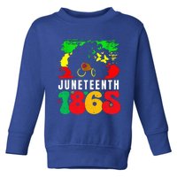 Retro Juneteenth Day 1865 Afro Melanin Black Wo Toddler Sweatshirt