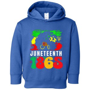 Retro Juneteenth Day 1865 Afro Melanin Black Wo Toddler Hoodie