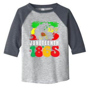 Retro Juneteenth Day 1865 Afro Melanin Black Wo Toddler Fine Jersey T-Shirt