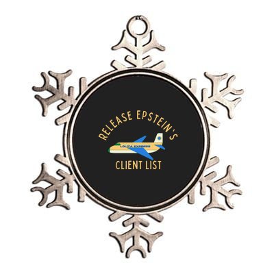 Release Jeffrey Epstein's Client List Metallic Star Ornament