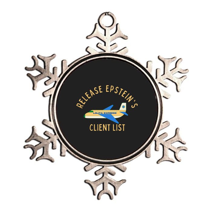 Release Jeffrey Epstein's Client List Metallic Star Ornament