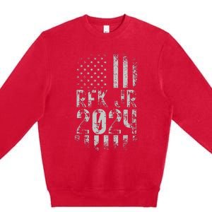 RFK JR For President 2024 Robert Kennedy Jr 24 Flag Classic Premium Crewneck Sweatshirt