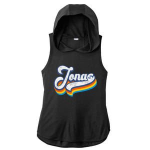 Retro Jonas First Name Jonas Ladies PosiCharge Tri-Blend Wicking Draft Hoodie Tank