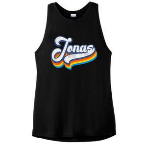 Retro Jonas First Name Jonas Ladies PosiCharge Tri-Blend Wicking Tank