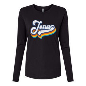 Retro Jonas First Name Jonas Womens Cotton Relaxed Long Sleeve T-Shirt