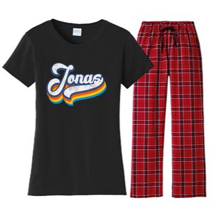 Retro Jonas First Name Jonas Women's Flannel Pajama Set