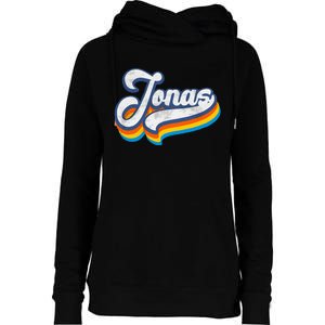 Retro Jonas First Name Jonas Womens Funnel Neck Pullover Hood