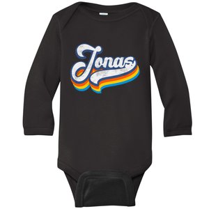 Retro Jonas First Name Jonas Baby Long Sleeve Bodysuit