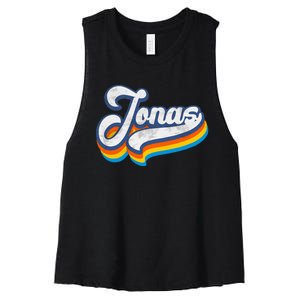 Retro Jonas First Name Jonas Women's Racerback Cropped Tank