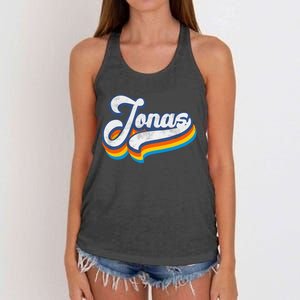 Retro Jonas First Name Jonas Women's Knotted Racerback Tank