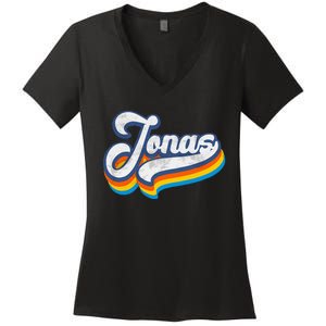 Retro Jonas First Name Jonas Women's V-Neck T-Shirt