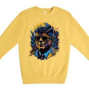 Retro John F Kennedy Pop Premium Crewneck Sweatshirt