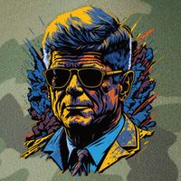 Retro John F Kennedy Pop Legacy Tie Dye Trucker Hat