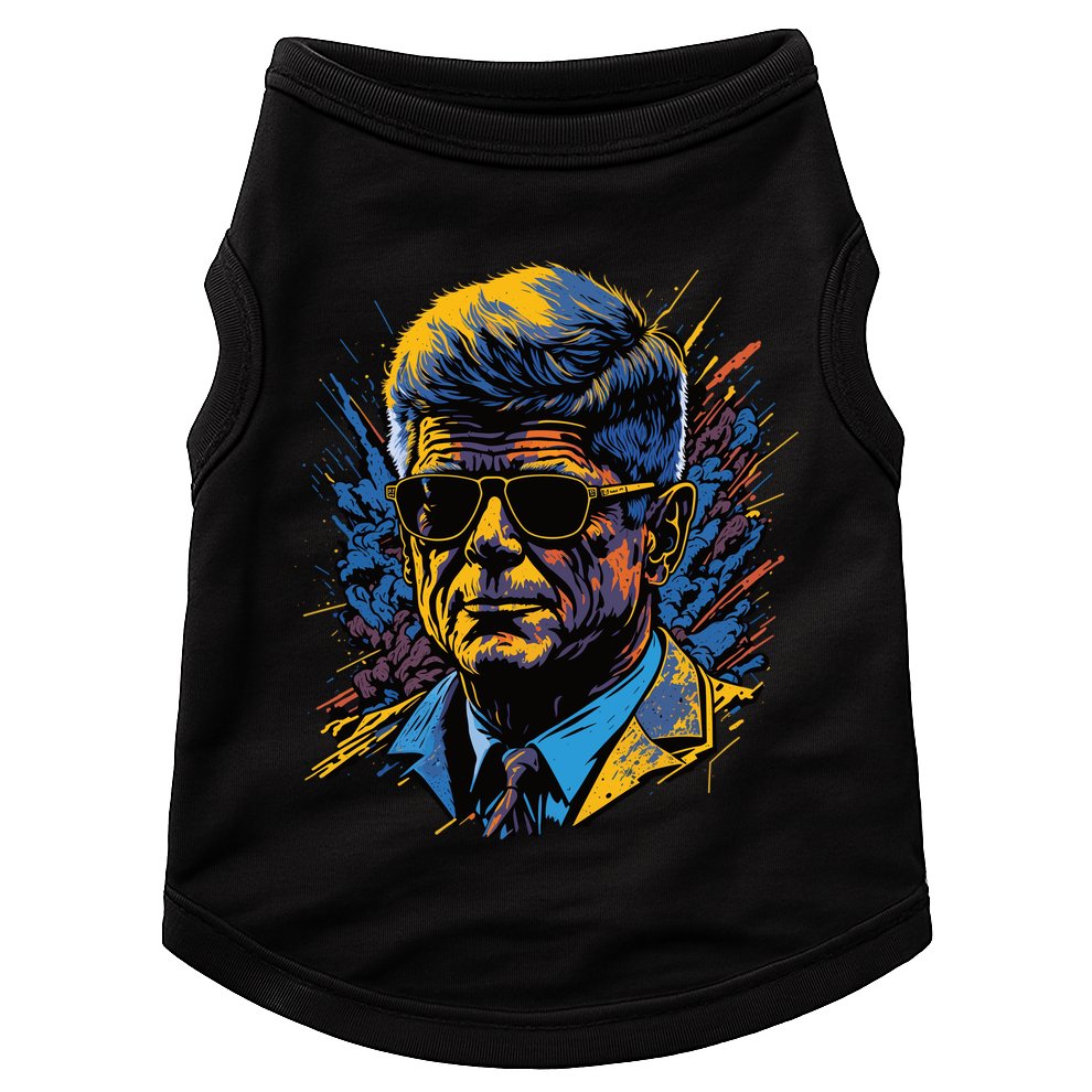 Retro John F Kennedy Pop Doggie Tank