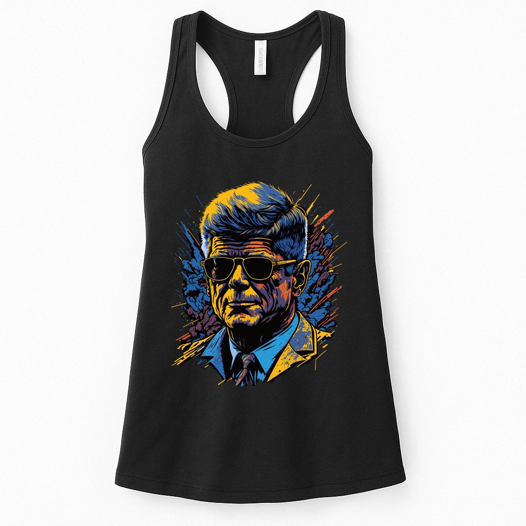 Retro John F Kennedy Pop Womens Tank Top
