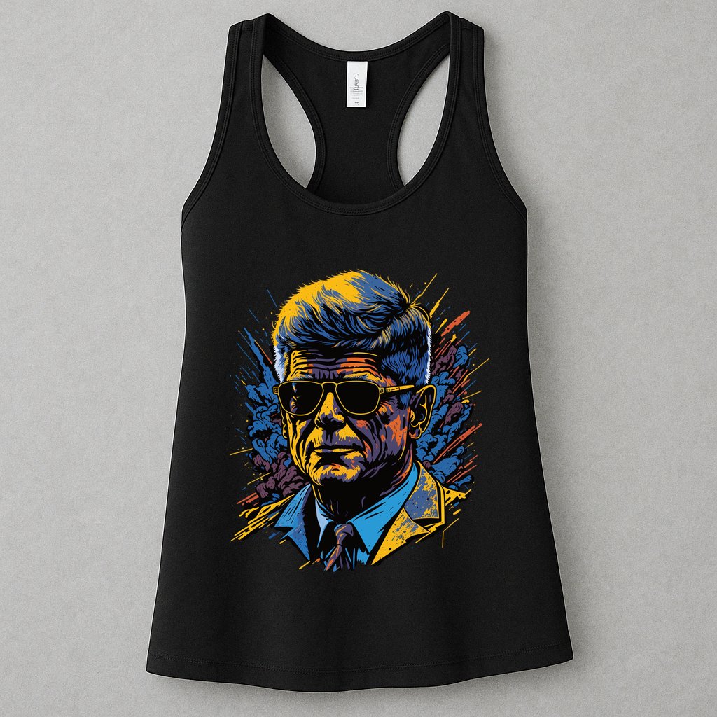 Retro John F Kennedy Pop Womens Tank Top