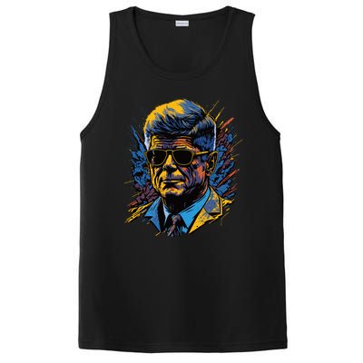 Retro John F Kennedy Pop PosiCharge Competitor Tank