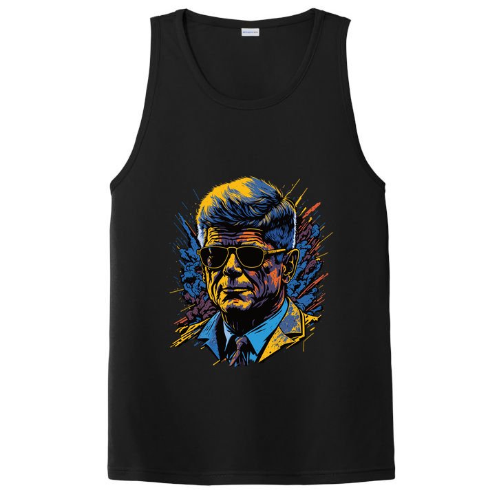 Retro John F Kennedy Pop PosiCharge Competitor Tank