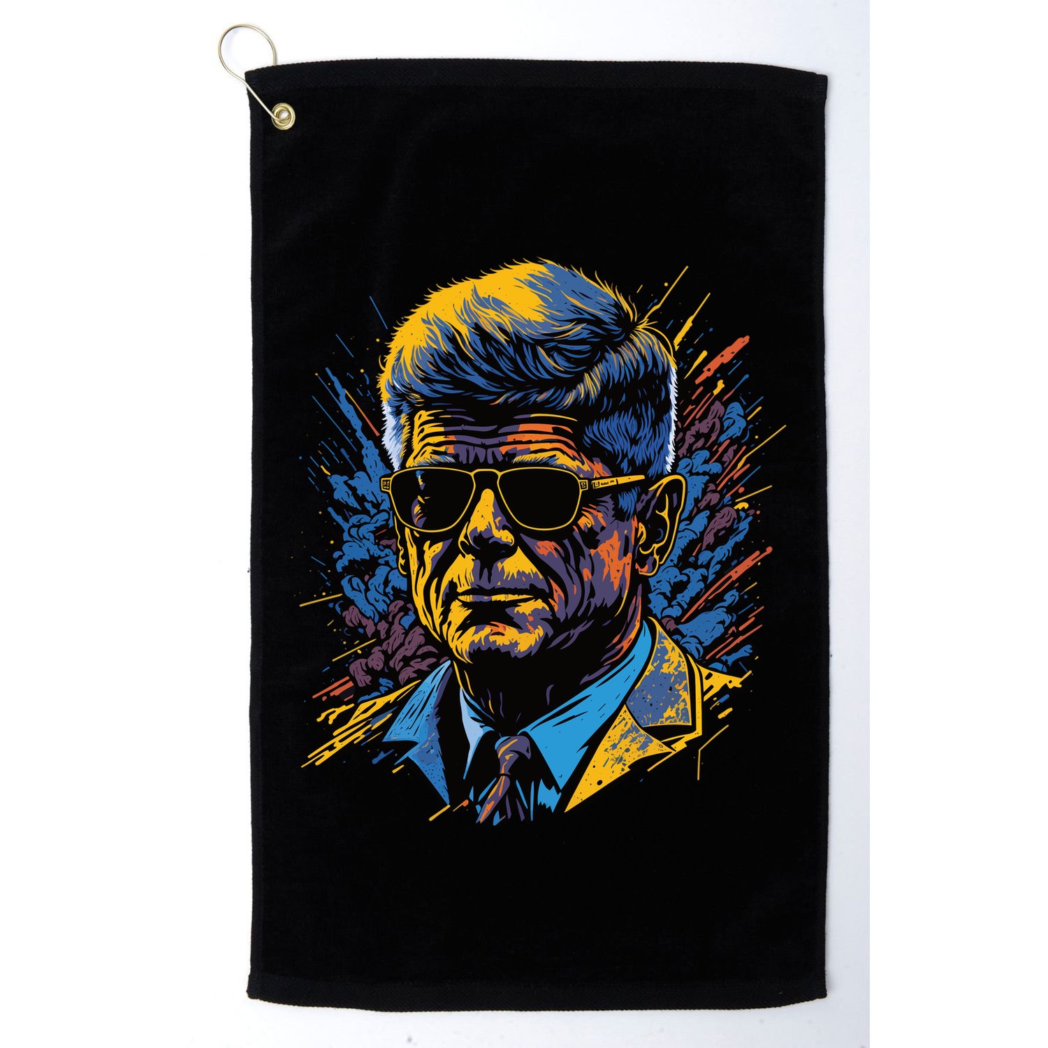 Retro John F Kennedy Pop Golf Towel