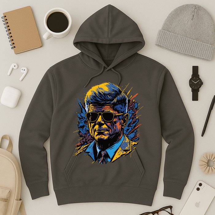 Retro John F Kennedy Pop Hoodie