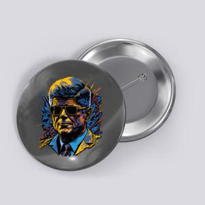 Retro John F Kennedy Pop Button