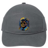 Retro John F Kennedy Pop 7-Panel Snapback Hat