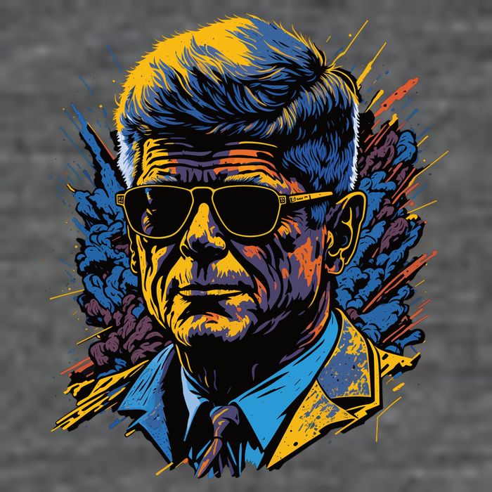 Retro John F Kennedy Pop 7-Panel Snapback Hat