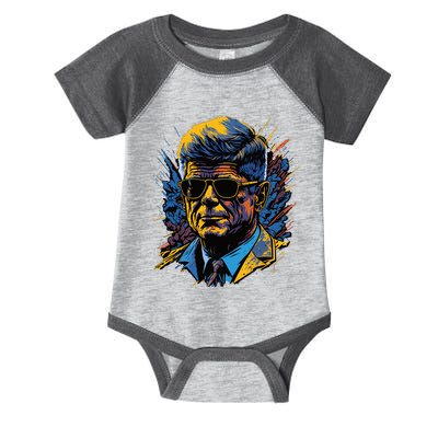 Retro John F Kennedy Pop Infant Baby Jersey Bodysuit