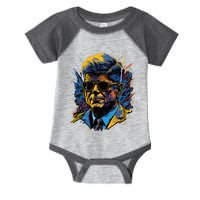 Retro John F Kennedy Pop Infant Baby Jersey Bodysuit