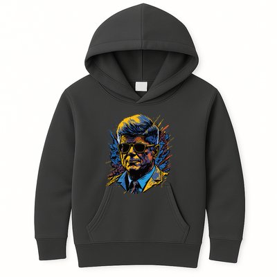 Retro John F Kennedy Pop Kids Hoodie
