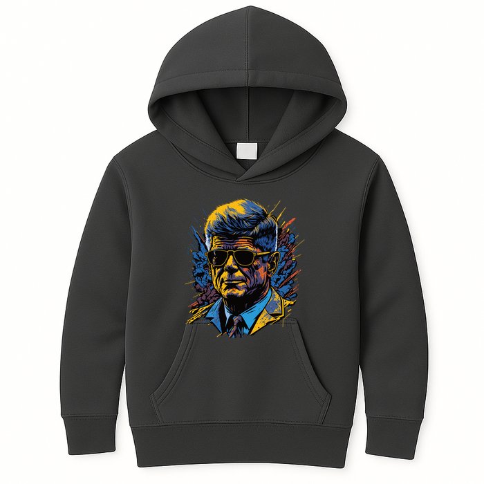 Retro John F Kennedy Pop Kids Hoodie