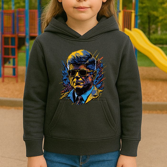 Retro John F Kennedy Pop Kids Hoodie